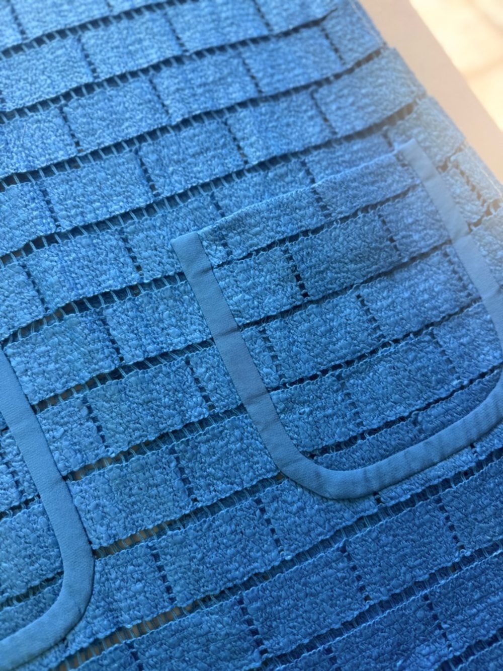 Per Se Bright Blue Short-Sleeve Knit Dress with Patch Pockets - Picture 5 of 8